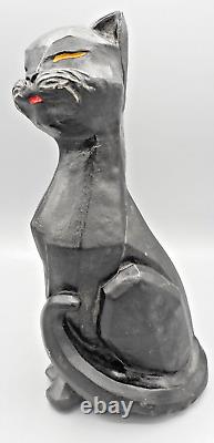 Cubist Siamese Cat Statue Vintage Figure 11 Tall Art Deco Female