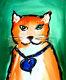 Cute Cat Impasto Impressionist Large Original Oil Painting Pop Art Textured