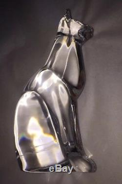 DAUM FRANCE Egyptian Cat Glass Figurine