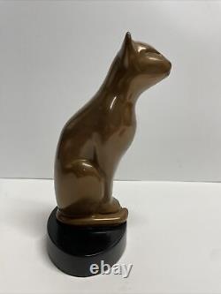 Deco Bronze DeWitt Cat Sculpture Approx. 8.5 Tall Estate Sale Find