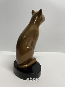 Deco Bronze DeWitt Cat Sculpture Approx. 8.5 Tall Estate Sale Find