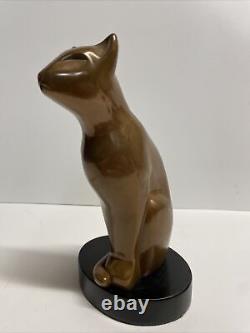 Deco Bronze DeWitt Cat Sculpture Approx. 8.5 Tall Estate Sale Find