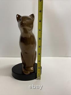 Deco Bronze DeWitt Cat Sculpture Approx. 8.5 Tall Estate Sale Find