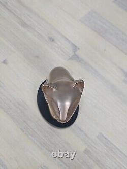 Deco MID Century Modern Bronze Cat Sculpture Signed Floyd Dewitt 8.5 Tall