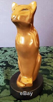 Dewitt Art Deco Style Bronze Cat Early 60's Perfect 1& only owner since new-Fine