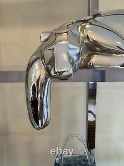 Dolbi Cashier MCM Century Modern Chrome Resting Panther Lion