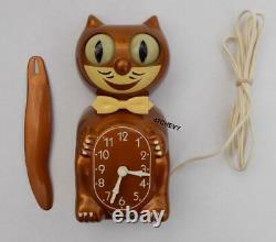EARLY 50s ORIGINAL COPPER ALLIED-ELECTRIC-KIT CAT KLOCK-KAT CLOCK-VINTAGE, WithBOX