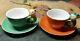 Extremely Rare Vintage Original Pair Of Beyer Bock Art Deco Cat Cups And Saucers