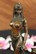 Egypt Nude Queen Cleopatra And Big Cat Bronze Art Deco/nouveau Sculpture Figure