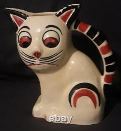 Erphila Czechoslovakia Cat Pitcher Ditmar Urbach Vintage Art Deco Rare Figural