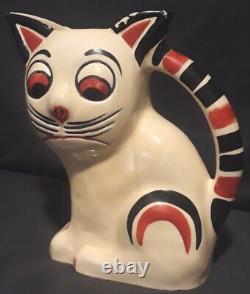 Erphila Czechoslovakia Cat Pitcher Ditmar Urbach Vintage Art Deco Rare Figural