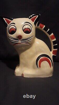 Erphila Czechoslovakia Cat Pitcher Ditmar Urbach Vintage Art Deco Rare Figural