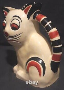 Erphila Czechoslovakia Cat Pitcher Ditmar Urbach Vintage Art Deco Rare Figural
