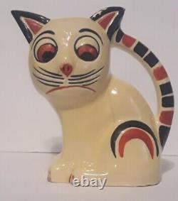 Erphila Czechoslovakia Cat Pitcher Ditmar Urbach Vintage Art Deco Rare Figural