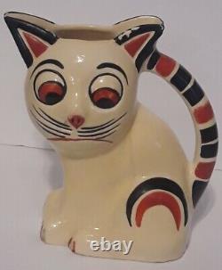 Erphila Czechoslovakia Cat Pitcher Ditmar Urbach Vintage Art Deco Rare Figural