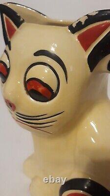 Erphila Czechoslovakia Cat Pitcher Ditmar Urbach Vintage Art Deco Rare Figural