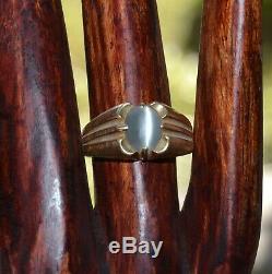 Estate Art Deco CATS EYE Chrysoberyl 14k Gold RING size 10