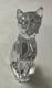 Exquisite Authentic Baccarat Crystal Cat Figurine Original