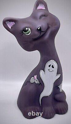 FAGCA 2022 Convention Eggplant Satin Ghost and Mice Happy Cat by Sunday Davis