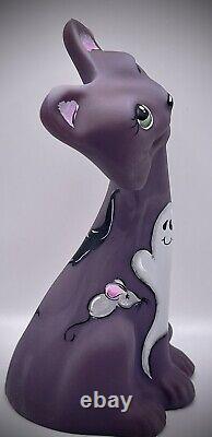 FAGCA 2022 Convention Eggplant Satin Ghost and Mice Happy Cat by Sunday Davis