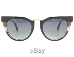 FENDI Art Deco Metropolis Cat Eye FF0063/S black brown Sunglasses