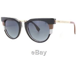 FENDI Art Deco Metropolis Cat Eye FF0063/S black brown Sunglasses