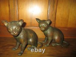 Fabulous Old Egyptian Revival Art Deco Cat Sculptures Gorgeous