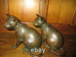 Fabulous Old Egyptian Revival Art Deco Cat Sculptures Gorgeous