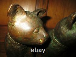 Fabulous Old Egyptian Revival Art Deco Cat Sculptures Gorgeous