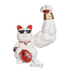 Famimueno Lucky Cat Muscle Figurine Inviting Good Luck Increased Luck Funny Cute