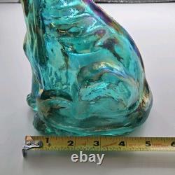 Fenton Emerald Green Carnival Glass Alley Cat 10.5 Tall Museum Collection