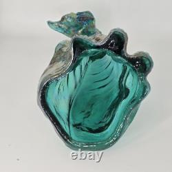 Fenton Emerald Green Carnival Glass Alley Cat 10.5 Tall Museum Collection