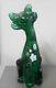 Fenton Glass Animal #39/100 Emerald Green Alley Cat By Rosso Hp D. Cutshaw