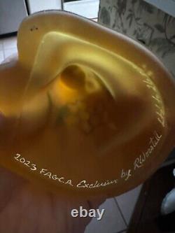 Fenton Glass Autumn Gold 6 Honey Bee Happy Cat FAGCA Exclusive Ltd Ed of 26