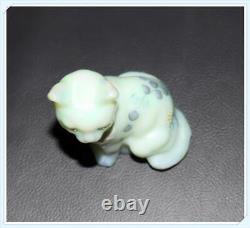 Fenton Glass Cat #5165 Floral Interlude On Sea Mist Hand Painted Signed