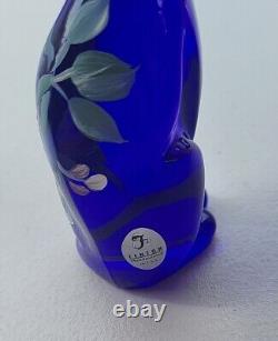 Fenton Glass Cat Blue Turquoise Hand Painted And Signed By S Terance 5