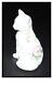 Fenton Glass Cat Figurine #5165 Violets In The Snow Hand Painted & Signed