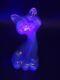 Fenton Glass Georgia Blue Carnival 4 Happy Kitty Cat Fagca Excl 2023 By Mosser