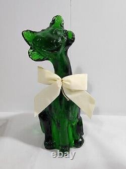 Fenton Mould Glossy Forest Green Alley Cat By Mosser Glass New Arrival