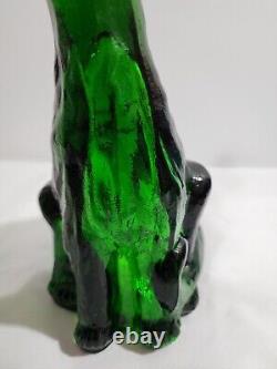 Fenton Mould Glossy Forest Green Alley Cat By Mosser Glass New Arrival