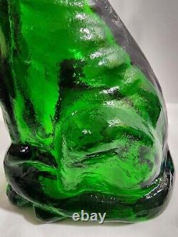 Fenton Mould Glossy Forest Green Alley Cat By Mosser Glass New Arrival