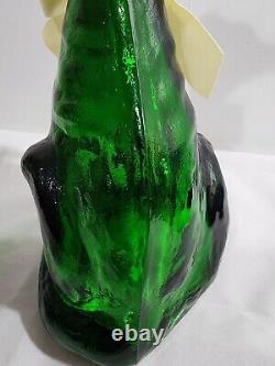 Fenton Mould Glossy Forest Green Alley Cat By Mosser Glass New Arrival