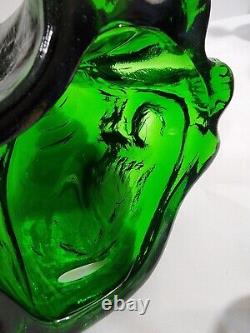 Fenton Mould Glossy Forest Green Alley Cat By Mosser Glass New Arrival