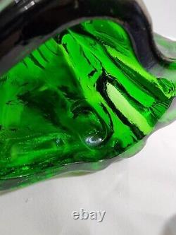 Fenton Mould Glossy Forest Green Alley Cat By Mosser Glass New Arrival