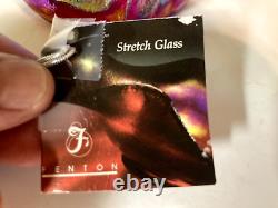 Fenton Ruby Red Art Deco stretch glass cat Metallic colors 11