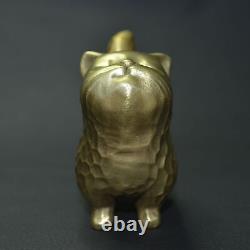 Fine Casting Brass Cat Statue Decoration, Cute Cat Brass Art Collection nice gift