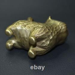 Fine Casting Brass Cat Statue Decoration, Cute Cat Brass Art Collection nice gift