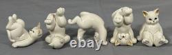 Fitz & Floyd FF Lot of 5 Porcelain 3 Tumbling Cats Figurines Vtg Japan READ