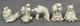 Fitz & Floyd Ff Lot Of 5 Porcelain 3 Tumbling Cats Figurines Vtg Japan Read