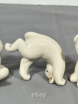 Fitz & Floyd FF Lot of 5 Porcelain 3 Tumbling Cats Figurines Vtg Japan READ